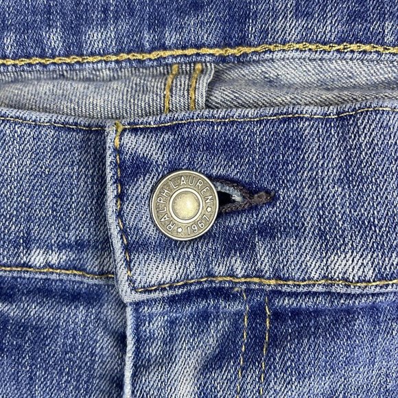 Polo Ralph Lauren Tompkins Skinny Jeans Women's 31 Distressed Ripped Faded Wash - Picture 3 of 16